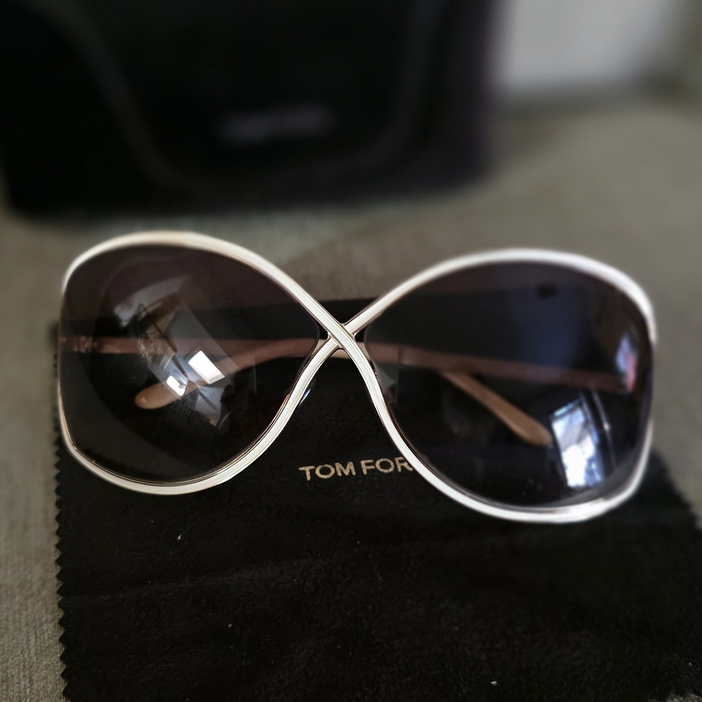 Tom Ford Women's Sunglasses - Black with White Accents